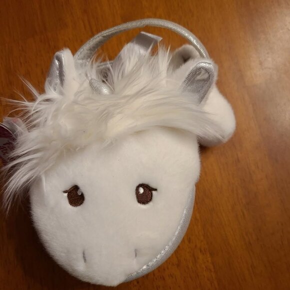 Fancy Pals by Aurora Pet Carrier 7" Orchid Unicorn white purse and plush - Picture 2 of 2